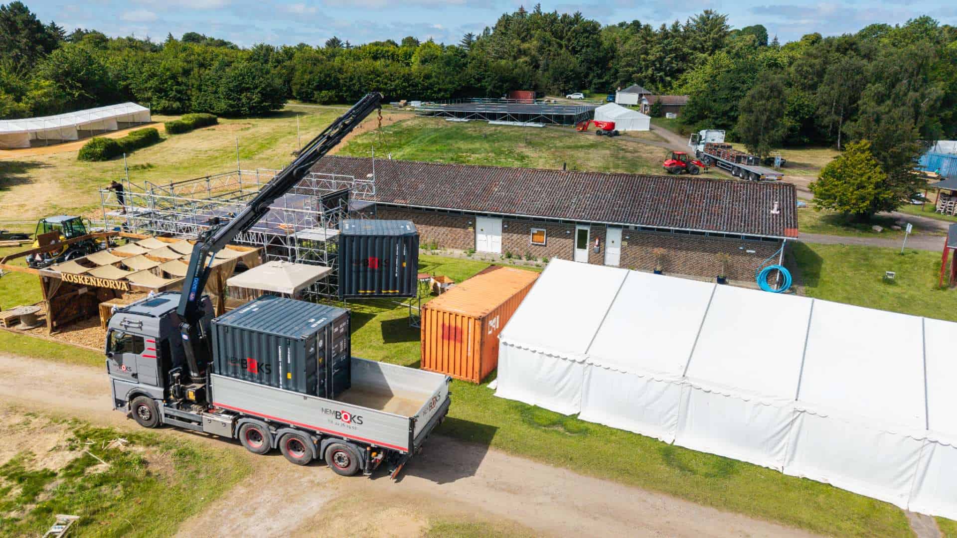 Igangværende levering af container
